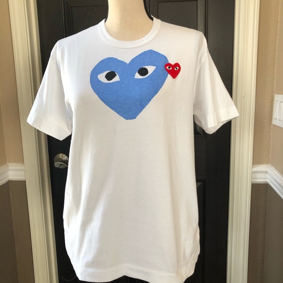 Comme des Garcons PLAY Tops - ‼️SOLD‼️Comme Des Garcons Play Blue Heart Tee